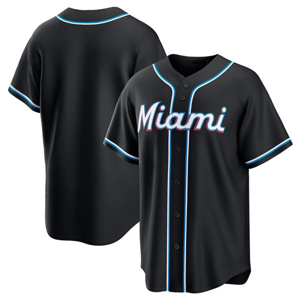 Miami Marlins Blank 2026 Black HOLBERT Out Stitched Jersey