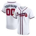 Custom Atlanta Braves White HOLBERT Home Elite Sponsor Patch Jersey