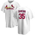 St. Louis Cardinals #35 Brandon Crawford White HOLBERT Cool Base Stitched Jersey