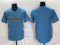 Miami Marlins Blank Blue HOLBERT Cool Base Stitched Jersey