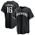 Milwaukee Brewers #16 Blake Perkins Player Black HOLBERT Game Home Stitched Jerseys