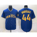 Seattle Mariners #44 Julio Rodriguez Blue HOLBERT 2023 City Connect Cool Base Stitched Jersey
