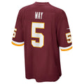 W.Football Team #5 Tress Way Game Jersey - Burgundy HOLBERT