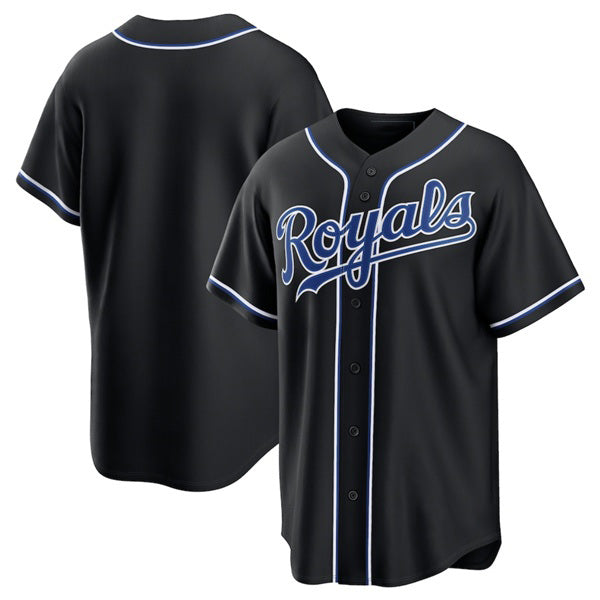 Kansas City Royals Blank Black HOLBERT Out Stitched Jersey