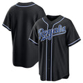 Kansas City Royals Blank Black HOLBERT Out Stitched Jersey