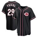 Cincinnati Reds #29 TJ Friedl Player Black HOLBERT Fashion Out Home Game Stitched Jerseys