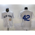 New York Yankees #42 Jackie Robinson White HOLBERT Cool Base Stitched Jerseys