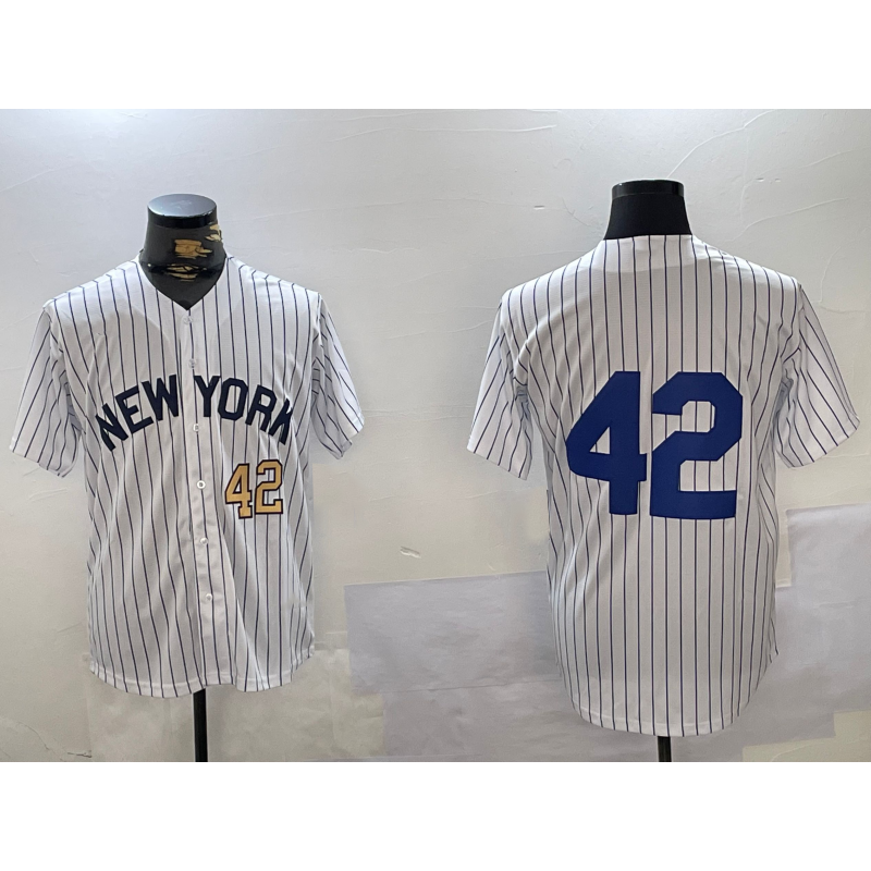 New York Yankees #42 Jackie Robinson White HOLBERT Cool Base Stitched Jerseys