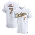 Los Angeles Dodgers #7 Blake Snell Player Gold HOLBERT Limited Elite Home Stitched Jerseys