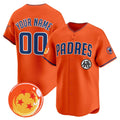 Custom San Diego Padres x Dragon Ball Orange HOLBERT Vapor Premier Limited Jersey - All Stitched