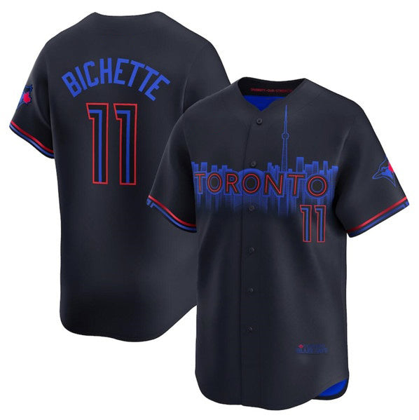 Toronto Blue Jays #11 Bo Bichette Black HOLBERT 2024 City Connect Limited Stitched Jersey
