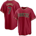 Arizona Diamondbacks #7 Corbin Carroll Red HOLBERT Cool Base Stitched Jersey