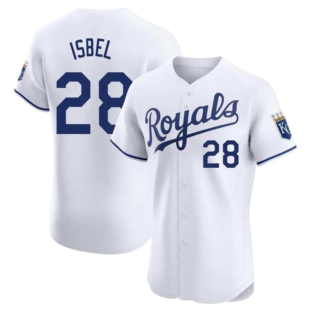 Kansas City Royals #28 Kyle Isbel Player White HOLBERT Alt Limited Elite Home Stitched Jerseys