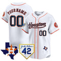 Custom Houston Astros 2024 Jackie Robinson Patch Vapor Premier Limited Jersey ¨C White 2 HOLBERT