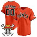 Custom San Francisco Giants x One Piece Orange HOLBERT Vapor Premier Limited Jersey - Stitched