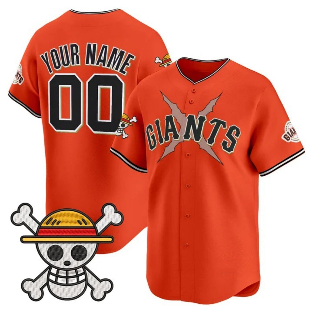 Custom San Francisco Giants x One Piece Orange HOLBERT Vapor Premier Limited Jersey - Stitched
