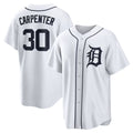 Detroit Tigers #30 Kerry Carpenter White HOLBERT Home Replica Jersey