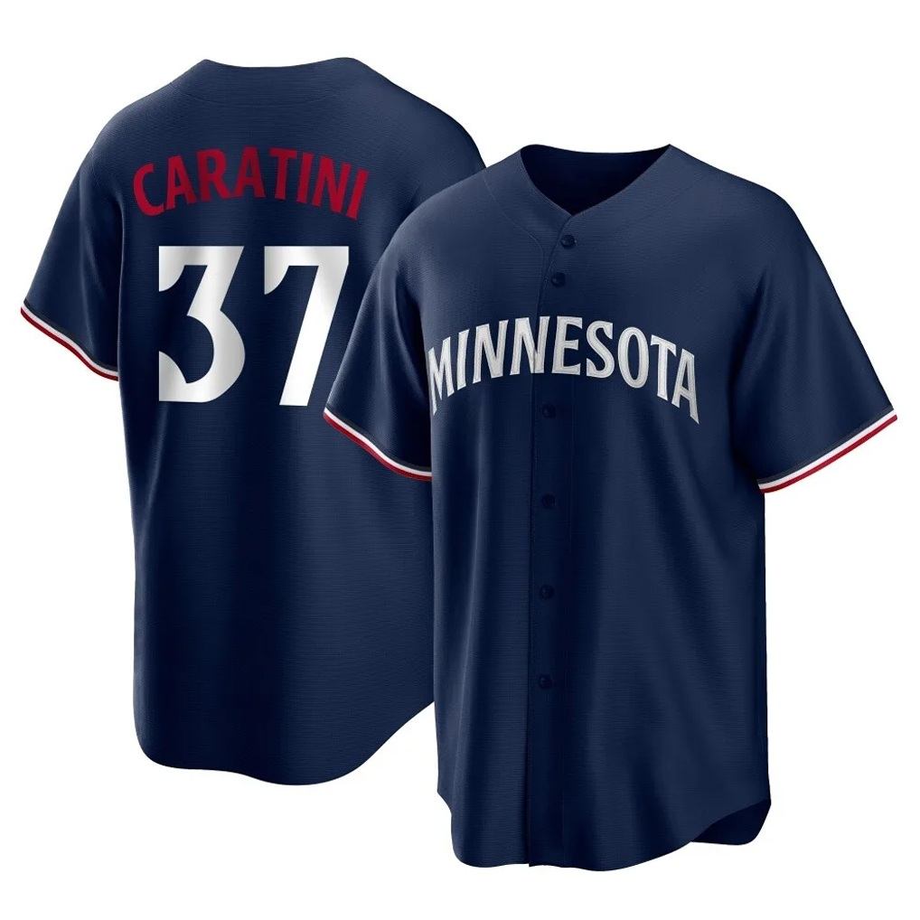 Minnesota Twins #37 Victor Caratini Player Navy HOLBERTReplica Alternate Home Stitched Jerseys
