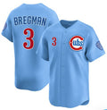 Chicago Cubs #3 Alex Bregman Blue HOLBERT 2nd Alternate Limited Stitched Jersey