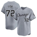 Chicago White Sox #72 Carlton Fisk Player Gray HOLBERT Road Limited Home Stitched Jerseys