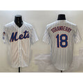New York Mets #18 Darryl Strawberry White HOLBERT 2025 Spring Training Cool Base Stitched Jersey