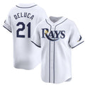 Tampa Bay Rays #21 Jonny DeLuca White HOLBERT Home Limited Stitched Jersey