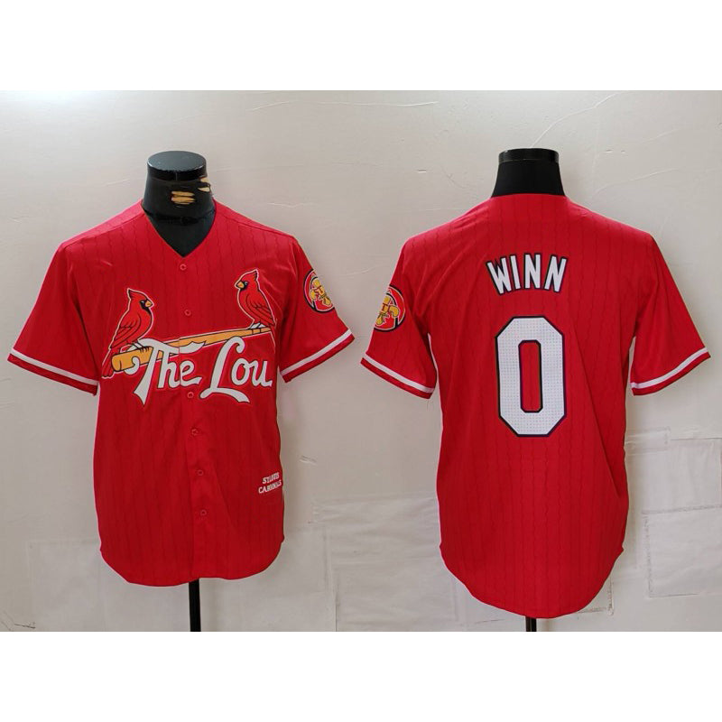 St. Louis Cardinals #0 Masyn Winn Red HOLBERT 2024 City Connect Limited Stitched Jersey