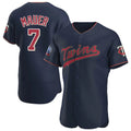 Minnesota Twins #7 Joe Mauer Player Navy HOLBERT60th Home Limited Elite Stitched Jerseys