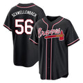 Atlanta Braves #56 Spencer Schwellenbach Player Black HOLBERT Fashion Out Game Stitched Jerseys