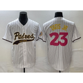 San Diego Padres #23 Fernando Tatis Jr White HOLBERT NEW 2023 City Connect Cool Base Stitched Jersey 2