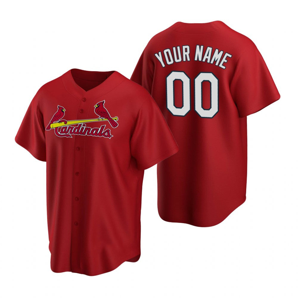 Custom St. Louis Cardinals Red HOLBERT Stitched Cool Base Jersey