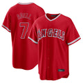 Los Angeles Angels #7 Jo Adell Player Red HOLBERT Home Game Stitched Jerseys