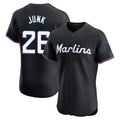 Miami Marlins #26 Janson Junk Player Black HOLBERT Vapor Home Limited Elite Stitched Jerseys