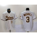 San Diego Padres #3 Jackson Merrill White HOLBERT 2023 Cool Base Stitched Jerseys