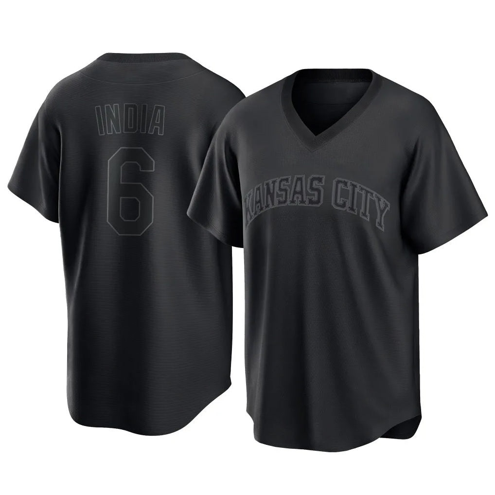 Kansas City Royals #6 Jonathan India Player Black HOLBERT Fashion Game Stitched Jerseys