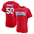 Miami Marlins #50 Agustin Ramirez Player Red HOLBERT City Connect Home Limited Elite Stitched Jerseys