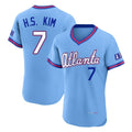 Atlanta Braves #7 Ha-Seong Kim Player Powder Blue HOLBERT 2026 City Connect T-shirt Limited Elite Home Game Stitched Jerseys