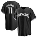 Milwaukee Brewers #11 Jackson Chourio Player Black HOLBERT Game Home Stitched Jerseys
