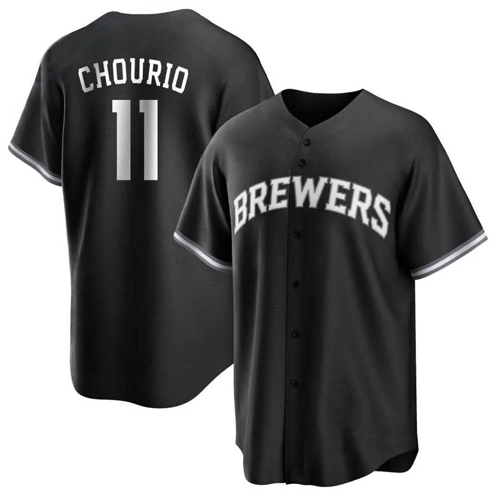 Milwaukee Brewers #11 Jackson Chourio Player Black HOLBERT Game Home Stitched Jerseys