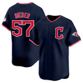 Cleveland Guardians #57 Shane Bieber Navy HOLBERT 2025 Alternate Limited Stitched Jersey