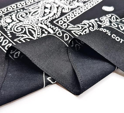 100% Cotton Bandanas, 21 x 21 inches, Set of 6