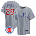 Chicago Cubs #29 Michael Busch Player Gray HOLBERT 150th Anniversary Home Game Stitched Jerseys