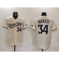 Minnesota Twins #34 Kirby Puckett Number Cream HOLBERT Cool Base Stitched Jersey