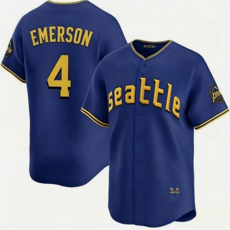Seattle Mariners #4 Colt Emerson Royal HOLBERT 2025 Cool Base Stitched jersey
