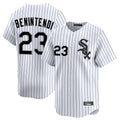 Chicago White Sox #23 Andrew Benintendi Player White HOLBERT Stripe Limited Home Stitched Jerseys