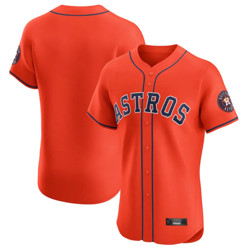 Houston Astros Blank Player Orange HOLBERT Home Limited Elite Stitched Jerseys