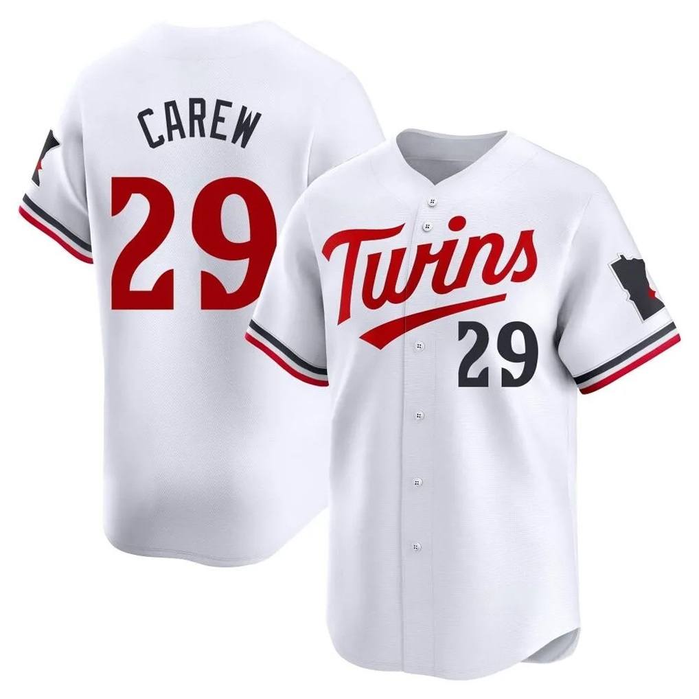 Minnesota Twins #29 Rod Carew Player White HOLBERTHome Limited Stitched Jerseys