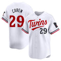 Minnesota Twins #29 Rod Carew Player White HOLBERTHome Limited Stitched Jerseys