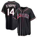 Los Angeles Angels #14 Logan O'Hoppe Player Black HOLBERT Fashion Out Home Game Stitched Jerseys