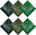 100% Cotton Bandanas, 21 x 21 inches, Set of 6